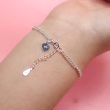 Trustdavis 925 Silver Double Layer Infinity CZ Bracelet Wedding Jewelry Gift