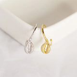 Trustdavis 925 Silver Shell Hoop Earrings Wedding Party Punk Jewelry