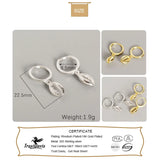 Trustdavis 925 Silver Shell Hoop Earrings Wedding Party Punk Jewelry