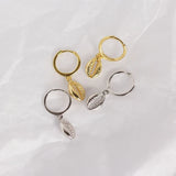 Trustdavis 925 Silver Shell Hoop Earrings Wedding Party Punk Jewelry