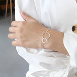 Trustdavis 925 Silver Round Bracelet Bangle Wedding Gift