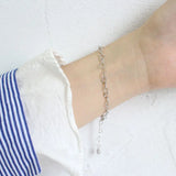 Trustdavis 925 Silver Heart Chain Bracelet Wedding Jewelry