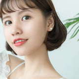 Trustdavis 925 Silver Sweet Mouse Stud Earrings For Women Girls Wedding Gift