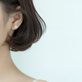 Trustdavis 925 Silver Sweet Mouse Stud Earrings For Women Girls Wedding Gift