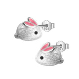 Trustdavis 925 Silver Sweet Mouse Stud Earrings For Women Girls Wedding Gift