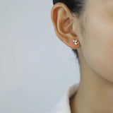 Trustdavis 925 Sterling Silver Sweet Cat Stud Earrings