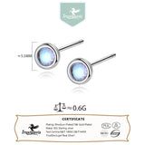 Trustdavis Small Round Turquoise Stud Earrings for Women Girls