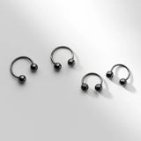 Trustdavis 925 Silver Punk Beads Stud Earrings for Women