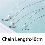 Trustdavis 925 Silver Pearl Pendant Short Necklace Wedding Jewelry
