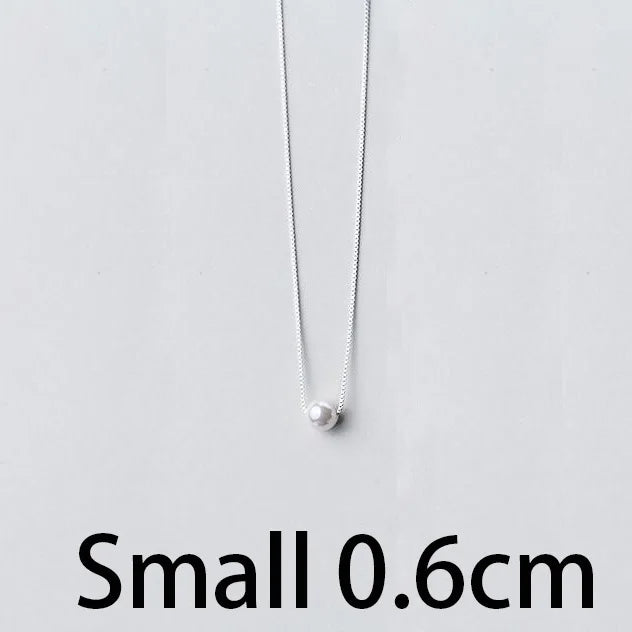Trustdavis 925 Silver Pearl Pendant Short Necklace Wedding Jewelry