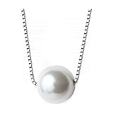 Trustdavis 925 Silver Pearl Pendant Short Necklace Wedding Jewelry