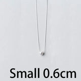 Trustdavis 925 Silver Pearl Pendant Short Necklace Wedding Jewelry