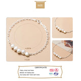 Trustdavis 925 Silver Baroque Pearl Chain Bracelet Wedding Fine S925 Jewelry