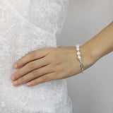 Trustdavis 925 Silver Baroque Pearl Bracelet Women Fine Jewelry