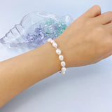Trustdavis 925 Silver Baroque Pearl Bracelet Women Fine Jewelry