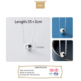 Trustdavis 925 Silver Beads Ball Pendant Choker Necklace