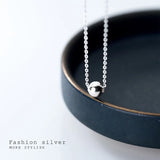 Trustdavis 925 Silver Beads Ball Pendant Choker Necklace