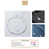 Trustdavis 925 Sterling Silver C-Letter Anklets For Women DA732