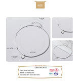 Trustdavis 925 Silver Luck Beads Anklets Women Birthday Gift D1148