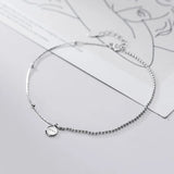 Trustdavis 925 Silver Luck Beads Anklets Women Birthday Gift D1148