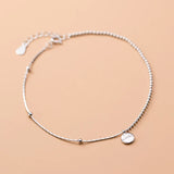 Trustdavis 925 Silver Luck Beads Anklets Women Birthday Gift D1148
