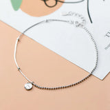 Trustdavis 925 Silver Luck Beads Anklets Women Birthday Gift D1148