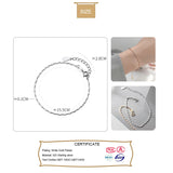 Trustdavis 925 Silver Small Square Bracelet For Women S925 Jewelry Gift D1185