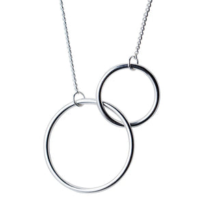 Trustdavis Minimalist 925 Silver Round Pendant Necklace for Women