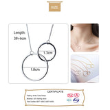 Trustdavis Minimalist 925 Silver Round Pendant Necklace for Women