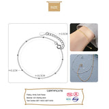 Trustdavis 925 Silver Beads Chain Bracelet Wedding Party Jewelry DA1085