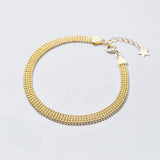 Trustdavis 925 Silver Beads Net Chain Bracelet Wedding Fine Jewelry