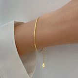 Trustdavis 925 Sterling Silver Snake Chain Bracelet for Women