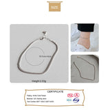 Trustdavis 925 Sterling Silver 2mm Chain Anklets For Women