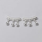 Trustdavis 925 Sterling Silver Tassel Bell Charms Pendant DIY Accessories