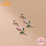 Trustdavis 925 Silver Rose Flower Charm Pendant DIY Jewelry DZ825