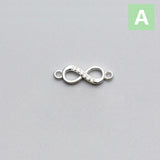 Trustdavis 925 Sterling Silver Sweet Infinite CZ Charm Pendant DIY Jewelry