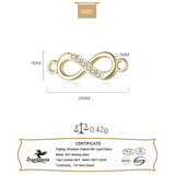 Trustdavis 925 Sterling Silver Sweet Infinite CZ Charm Pendant DIY Jewelry
