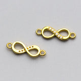 Trustdavis 925 Sterling Silver Sweet Infinite CZ Charm Pendant DIY Jewelry