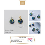 Trustdavis 925 Sterling Silver Round starry sky Charm Pendant DIY Accessory
