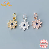 Trustdavis 925 Silver Sky Star CZ Charm Pendant DIY Jewelry DZ193