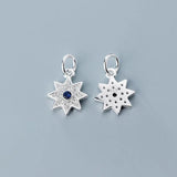 Trustdavis 925 Silver Sky Star CZ Charm Pendant DIY Jewelry DZ193