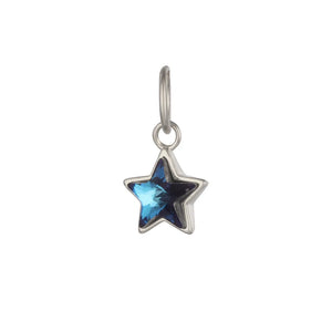 Trustdavis 925 Sterling Silver Star CZ Charm Pendant DIY Jewelry DZ298
