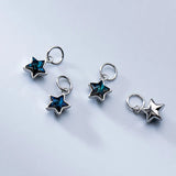 Trustdavis 925 Sterling Silver Star CZ Charm Pendant DIY Jewelry DZ298