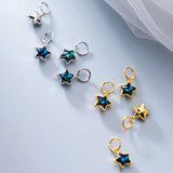 Trustdavis 925 Sterling Silver Star CZ Charm Pendant DIY Jewelry DZ298