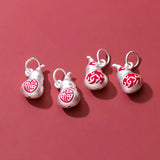 Trustdavis S999 Silver Daisy Gourd Charms DIY Jewelry DZ302