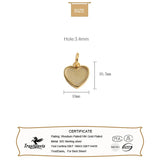 Trustdavis 925 Sterling Silver Heart Charm Pendant DIY Necklace Jewelry