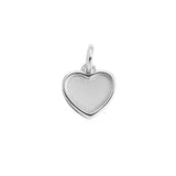 Trustdavis 925 Sterling Silver Heart Charm Pendant DIY Necklace Jewelry