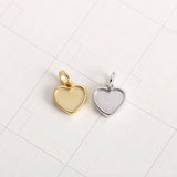 Trustdavis 925 Sterling Silver Heart Charm Pendant DIY Necklace Jewelry