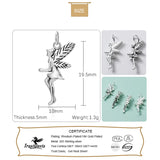 Trustdavis 925 Sterling Silver Angel Wing Fairy Charm Pendant