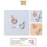 Trustdavis 925 Silver Sweet Round Hollow Star Charm Pendant DIY Jewelry